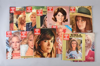 null JOURS DE FRANCE: Famous weekly magazine.1 lot of 25 magazines Jours de France...