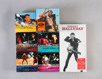 JOHNNY HALLYDAY (1943/2017) : Chanteur et acteur. 1 ensemble de 6 coffrets de Johnny...