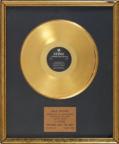 STING (1951) : Auteur-compositeur et interprète. 1 gold record for the album "Nothing...