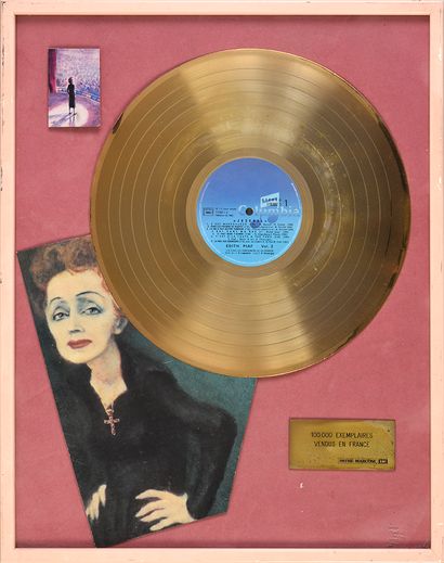 EDITH PIAF (1914/1963) : Chanteuse et actrice. 1 gold record for the album "Jezebel"...