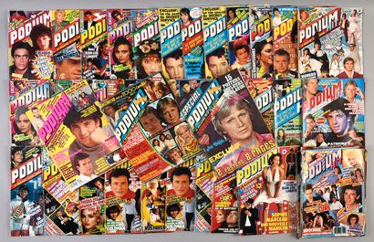 PODIUM-HIT : 1 Lot of 50 magazines of the monthly of the years 89/90. Interviews,...