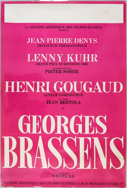 GEORGES BRASSENS (1921/1981) : Auteur-compositeur et interprète.