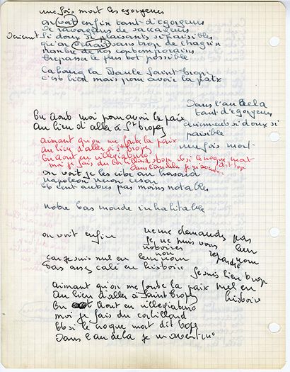 GEORGES BRASSENS (1921/1981) : Auteur-compositeur et interprète. 1 original manuscript...