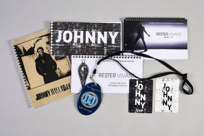 JOHNNY HALLYDAY (1943/2017) : Chanteur et acteur. 1 set of 4 Road-books of the rocker's...