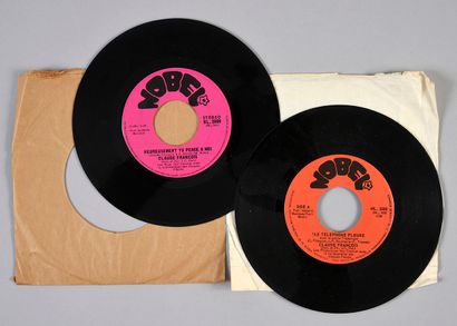 CLAUDE FRANCOIS (1939/1978) : Auteur-compositeur et interprète. 2 vinyl 45 rpm records...