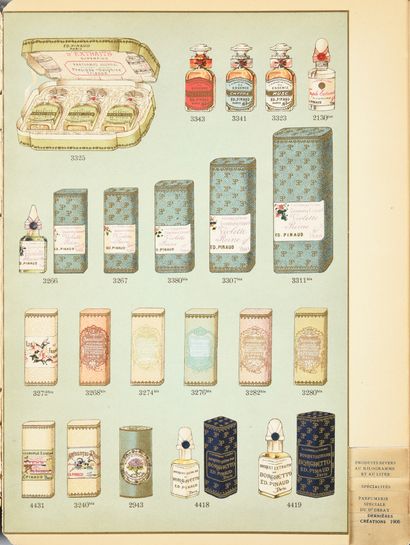 Ed.Pinaud - (années 1920) Intéressant catalogue commercial recensant toutes les gammes...