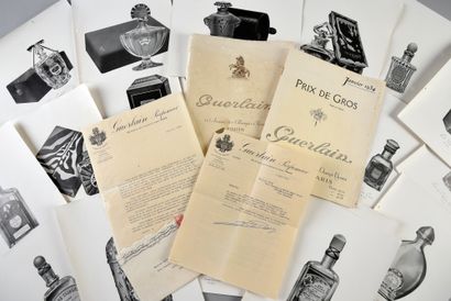 GUERLAIN - (1934) Lot including a letter signed by Jacques Guerlain, and the catalog...