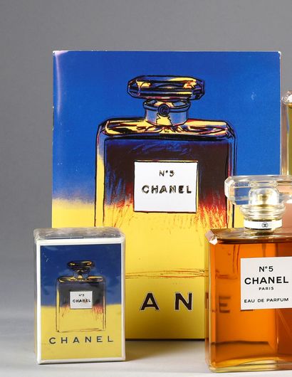 ANDY WARHOL POUR CHANEL "N°5" - (1997)
Rare and interesting lot including the 7,5ml...