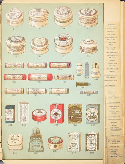 Ed.Pinaud - (années 1920) Interesting commercial catalog listing all the perfumes...
