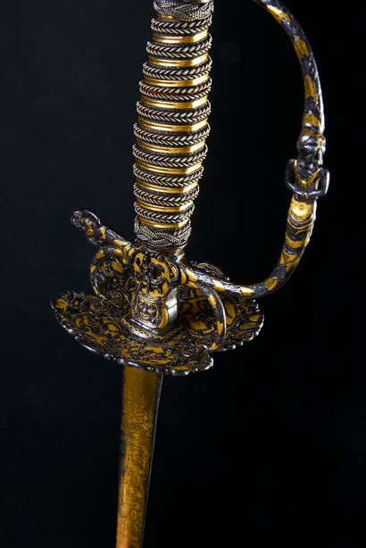 null Exceptionnelle épée de cour ayant appartenu au Baron de Breteuil (1730-1807)
Garde...
