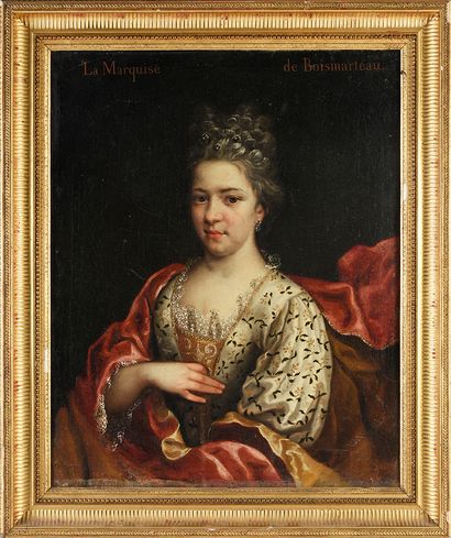 École du PIÉMONT vers 1730 Portrait dit de la marquise de Boismarteau
Toile 71 x...