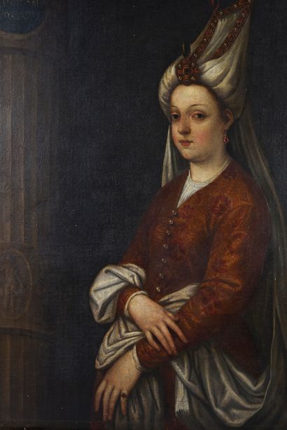 École VENITIENNE du XVIIe siècle Portrait de Roxelane (épouse de Soliman le Magnifique)...