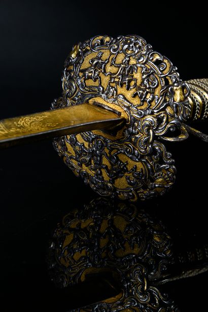 null Exceptionnelle épée de cour ayant appartenu au Baron de Breteuil (1730-1807)
Garde...