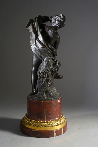 Pierre Maurice FALCONET (1716 - 1791). Att à. Bacchante with veil.
Bronze with brown...