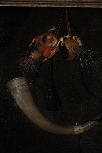 Willem VAN AELST (1627-C.1683), attribué à Nature Morte au trophée de chasse
Huile...