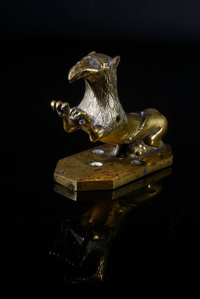 null Fantastic animal, part of an executive stand, in chased and gilded bronze.
Germany...