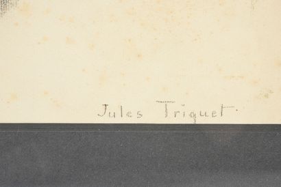Jules-Octave TRIQUET (1867 - 1914) Portrait symboliste
Pierre noire, fusain sur papier...