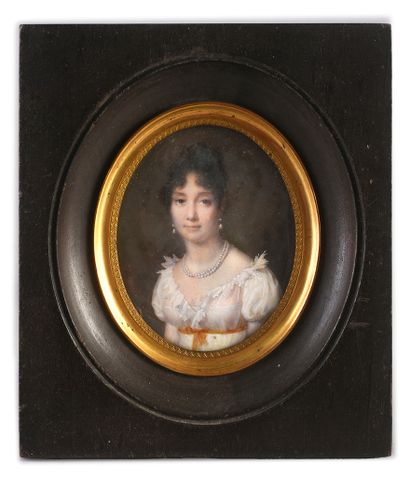 Daniel SAINT (1778-1847) Portrait de la duchesse de Montmorency (1774-1846)
Miniature...