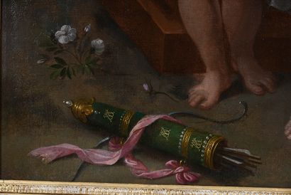 Ambroise DUBOIS et atelier Anvers (vers 1543 - Fontainebleau, 1614/15) Vénus et l'Amour
Huile...