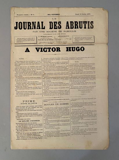 null POLITICAL LIFE OF VICTOR HUGO.
Nice set of 11 newspapers and press clippings...