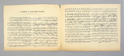 SAINT-SAËNS Camille Hymn to Victor Hugo. Created in honor of the famous writer, in...