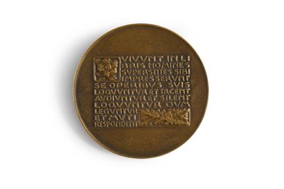 null NEVEU Pol (1865-1939).
Médaille, en bronze doré, signée Jean VERNON (1897-1975),...