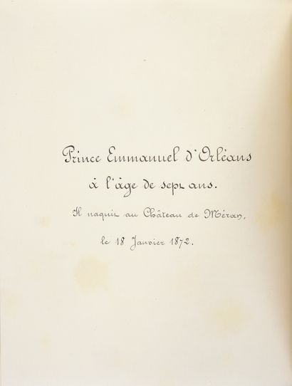 null DUC D'ALENÇON'S LIBRARY Facsimile of the drawings of Ferdinand-Philippe d'Orléans,...