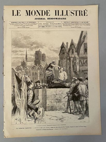 null WORKS OF VICTOR HUGO.
Nice set of 19 newspapers, publications and clippings...