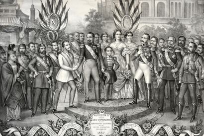 THOMAS Napoléon (1804-1879) Napoléon III reçoit les souverains et les personnages...