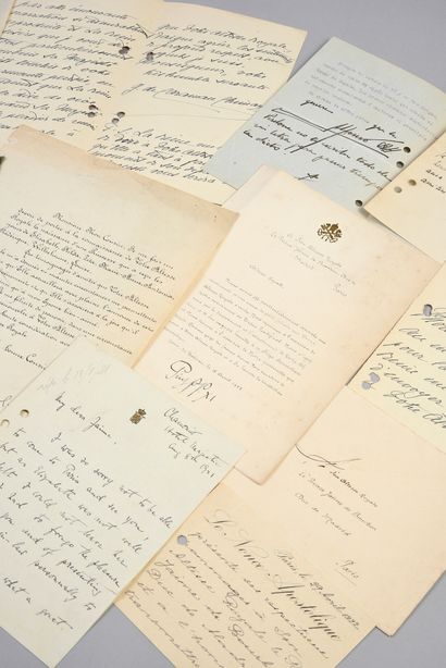 JAIME, de Bourbon, duc de Madrid (1870-1931) Set of eleven autographed letters addressed...