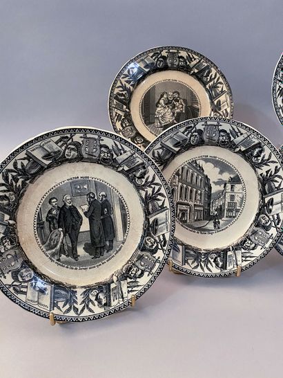 null SERIES ILLUSTRATING THE LIFE OF VICTOR HUGO.
Set of 6 round plates, in glazed...