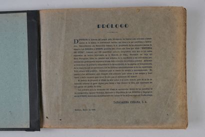 null CUBA Album sur l'histoire de Cuba, 44 pages, format à l'italienne, reliure d'époque...