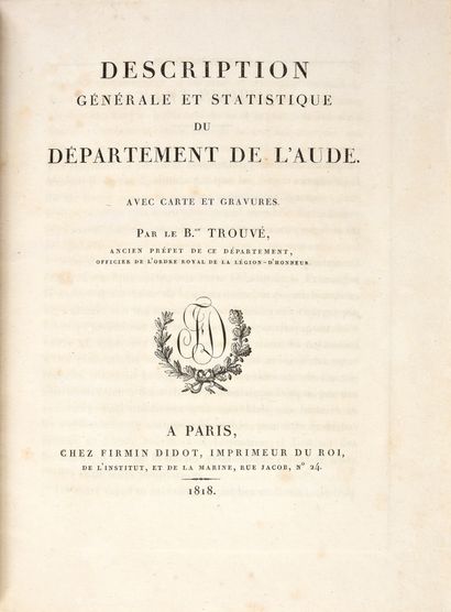 null LIBRARY OF THE DUKE AND DUCESS OF ANGOULÊME TROUVÉ Baron. Essai historique sur...