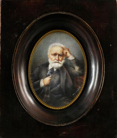 GEBELIN Benoit.ÉCOLE FRANÇAISE DU XXe SIÈCLE Portrait représentant Victor Hugo (1802-1885),...