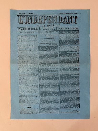 null VIE POLITIQUE DE VICTOR HUGO.
Bel ensemble de 11 journaux et coupures de presses...