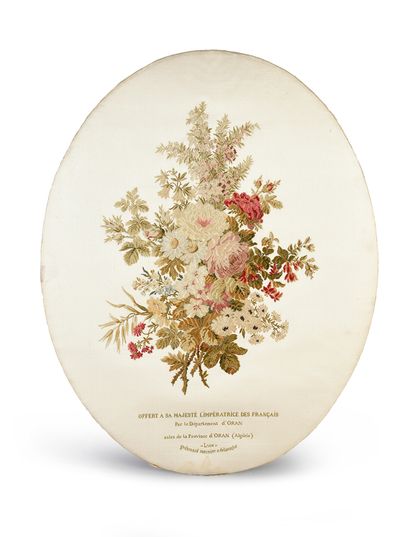 null OFFICIAL PRESENT OFFERED TO THE EMPRESS EUGENIE.
Large oval medallion, decorated...