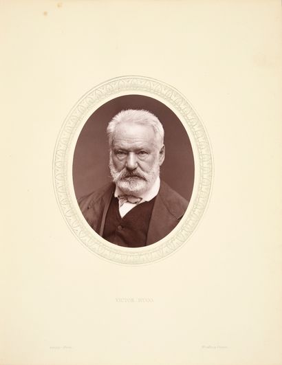 CARJAT Étienne (1828-1906) Portrait in medallion of the writer Victor Hugo (1802-1885).
Albumen...