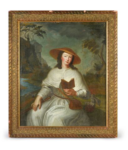 École FRANÇAISE du XVIIIe siècle Portrait of Princess Elisabeth-Alexandrine de Bourbon,...