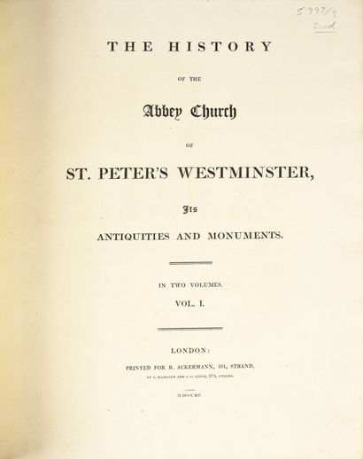[ABBEY DE WESTMINSTER] COMBE William. The history of the Abbey church of St Peter's...