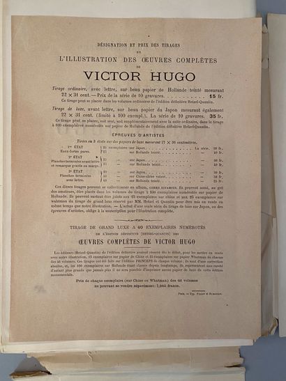 FLAMENG François Illustration of the complete works of Victor Hugo, 100 etchings,...