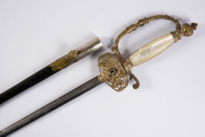 SWORD OF THE PREFECT HENRI GOULLEY.
Silver...