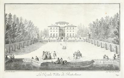 ZOCCHI Giuseppe (1711-1767) The Reale Villa di Pratolino, property of Count Demidoff.
Engraving...