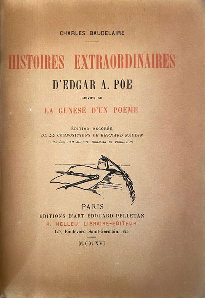 BAUDELAIRE Charles (1821-1867) Histoires extraordinaires d'Edgar A. Poe, suivies...