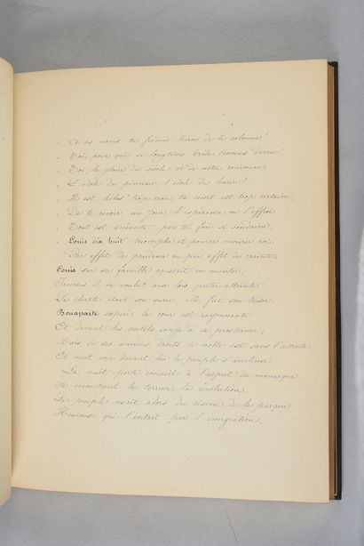 null [BIBLIOTHÈQUE DU ROI LOUIS-PHILIPPE].
Texte manuscrit signé A. Bachelot, daté...