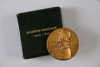 null ACADÉMIE FRANÇAISE.
Belle médaille commémorative du tricentenaire de l'Académie...