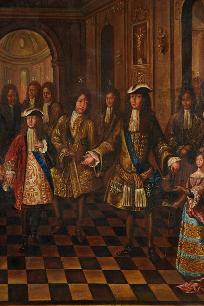 École ESPAGNOLE du XVIIIe siècle Proclamation du duc d'Anjou comme roi d'Espagne,...
