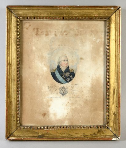 CARDON Antoine (1739-1822) Portrait du roi Louis XVIII, du duc de Berry et du duc...