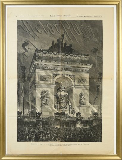 null HUGO Victor (1802-1885).
L'Exposition du corps sous L'Arc-de-Triomphe dans la...