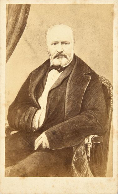 null HUGO Victor (1802-1885).
Portrait photographique signé Jules Deplanque (1819-18...