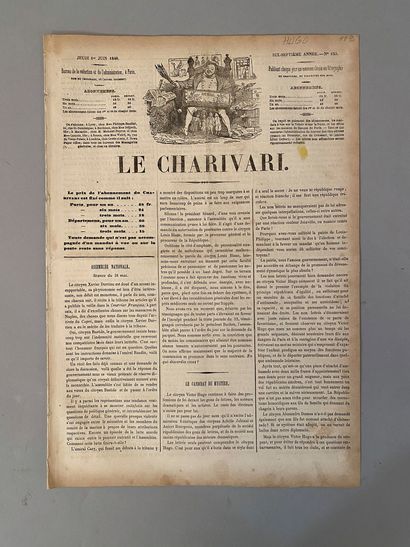 null POLITICAL LIFE OF VICTOR HUGO.
Nice set of 11 newspapers and press clippings...